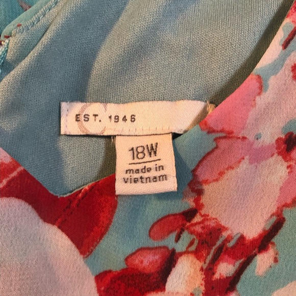 Chic Floral Maxi Dress in Teal - Picture 3 of 3